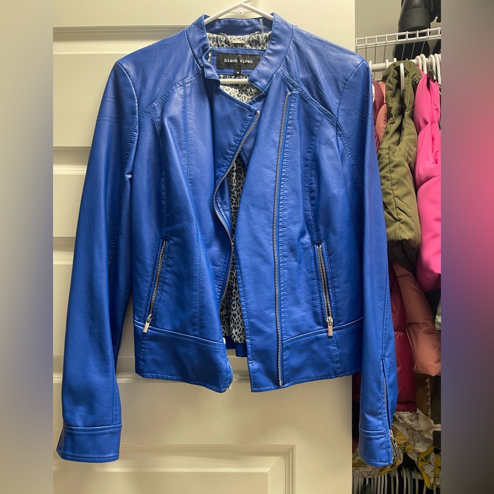 Blue Moto/Pleather Jacket